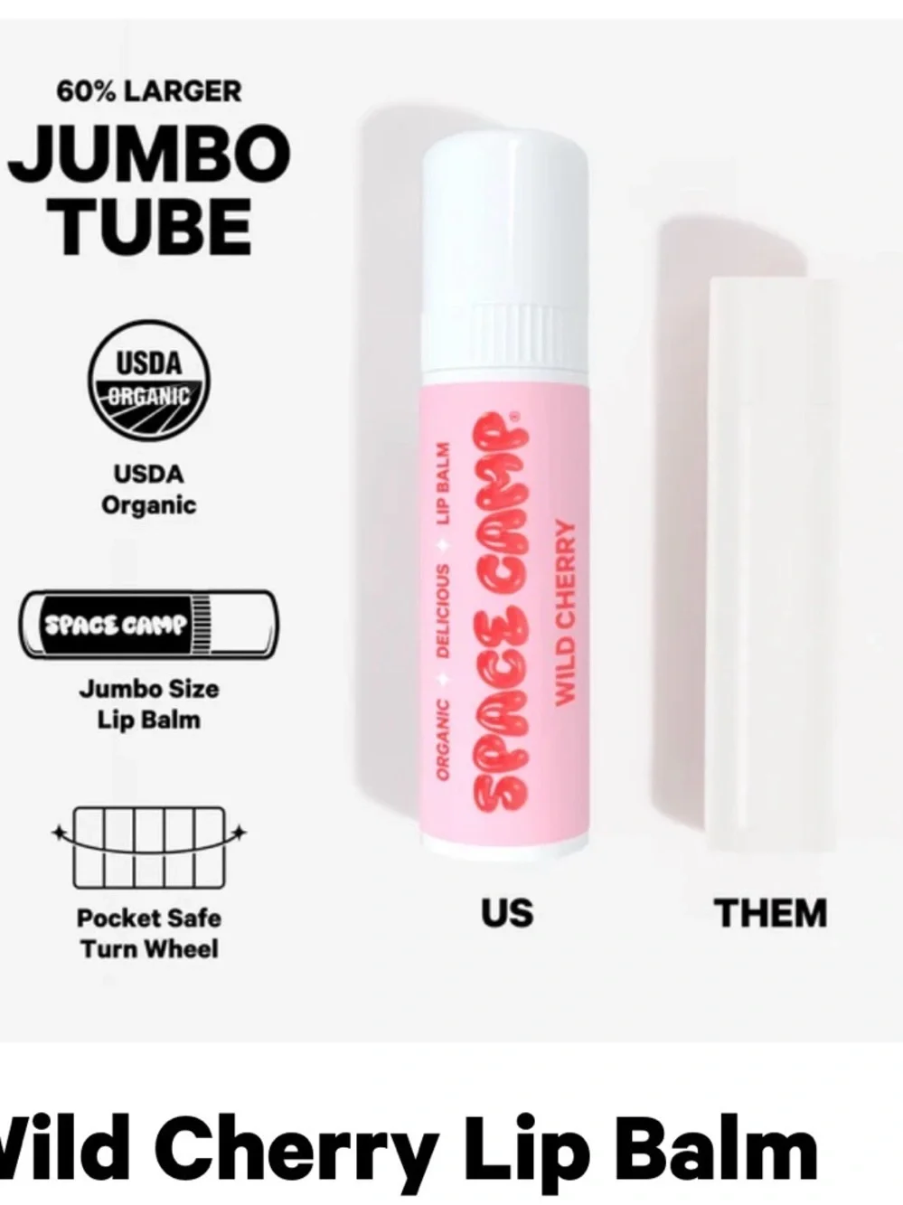 Wild Cherry Organic Lip Balm - Pink